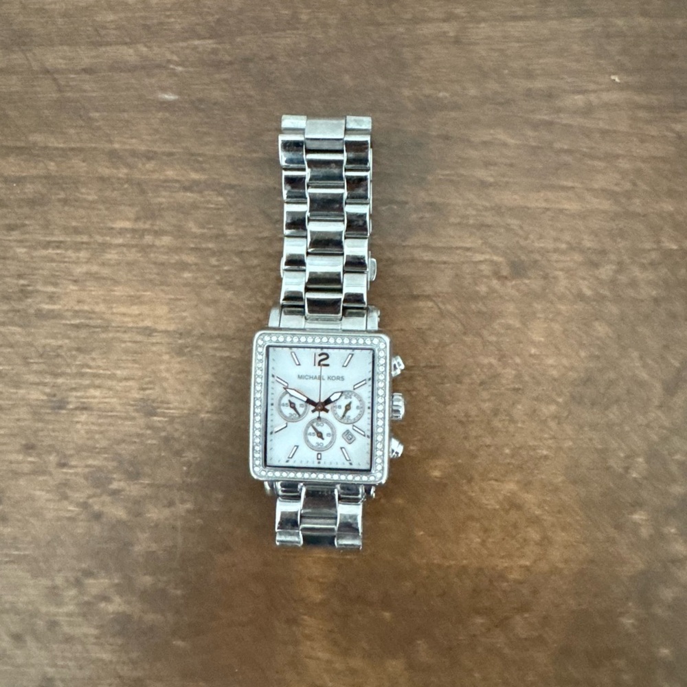 Michael Kors Silver Square Dial Men's Watch